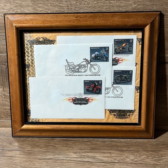 Framed Stamps 2006 Sturgis SD First Day of Issue American Motorcycle Harley‎ NEW - Picture 3 of 14